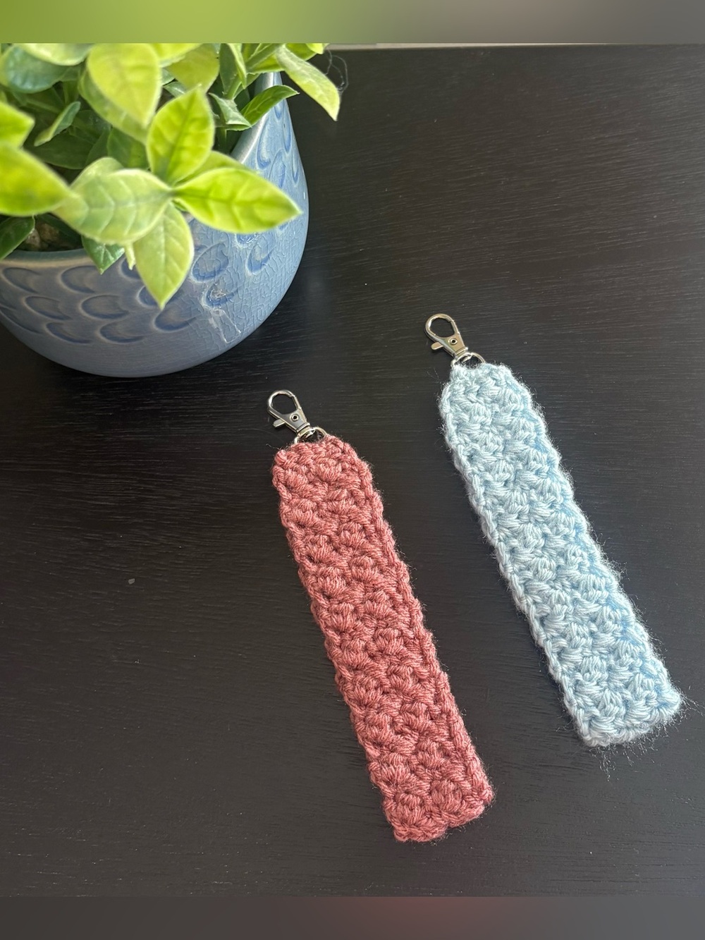 Handmade crochet key chain - CHOOSE 1 COLOR
